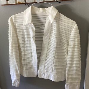 White ribbed jacket